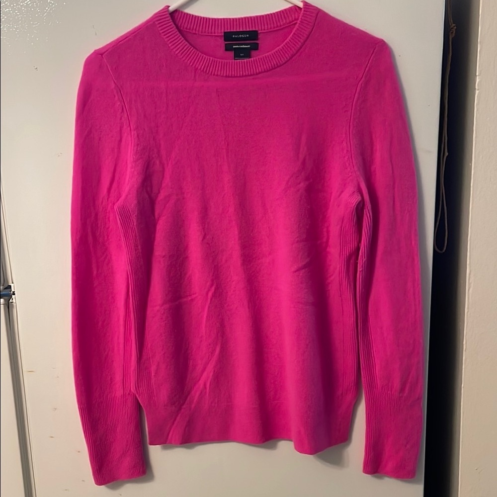 Nordstrom Halogen Women’s Pink 100% Cashmere Sweater Size XS Crewneck Luxury‎